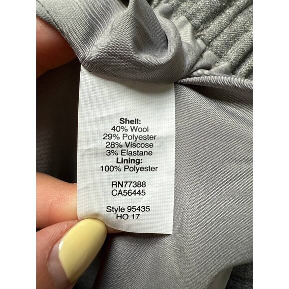 J. Crew Wool High Waisted Elastic Waist Sidewalk Mini Skirt Gray Women's Size 8 - Picture 7 of 9